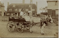 Mrs Morritt, complete with pipe