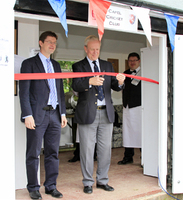Capel CC pavilion opening - 2012. Derek Underwood and MP Greg Clark