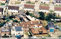 Aerial view of the aftermath of the 1971 fire