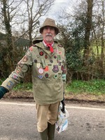 A picture taken by Dave when out walking with Don in Capel in early 2021. Don has his trademark plastic bag to collect any rubbish that he should stumble across